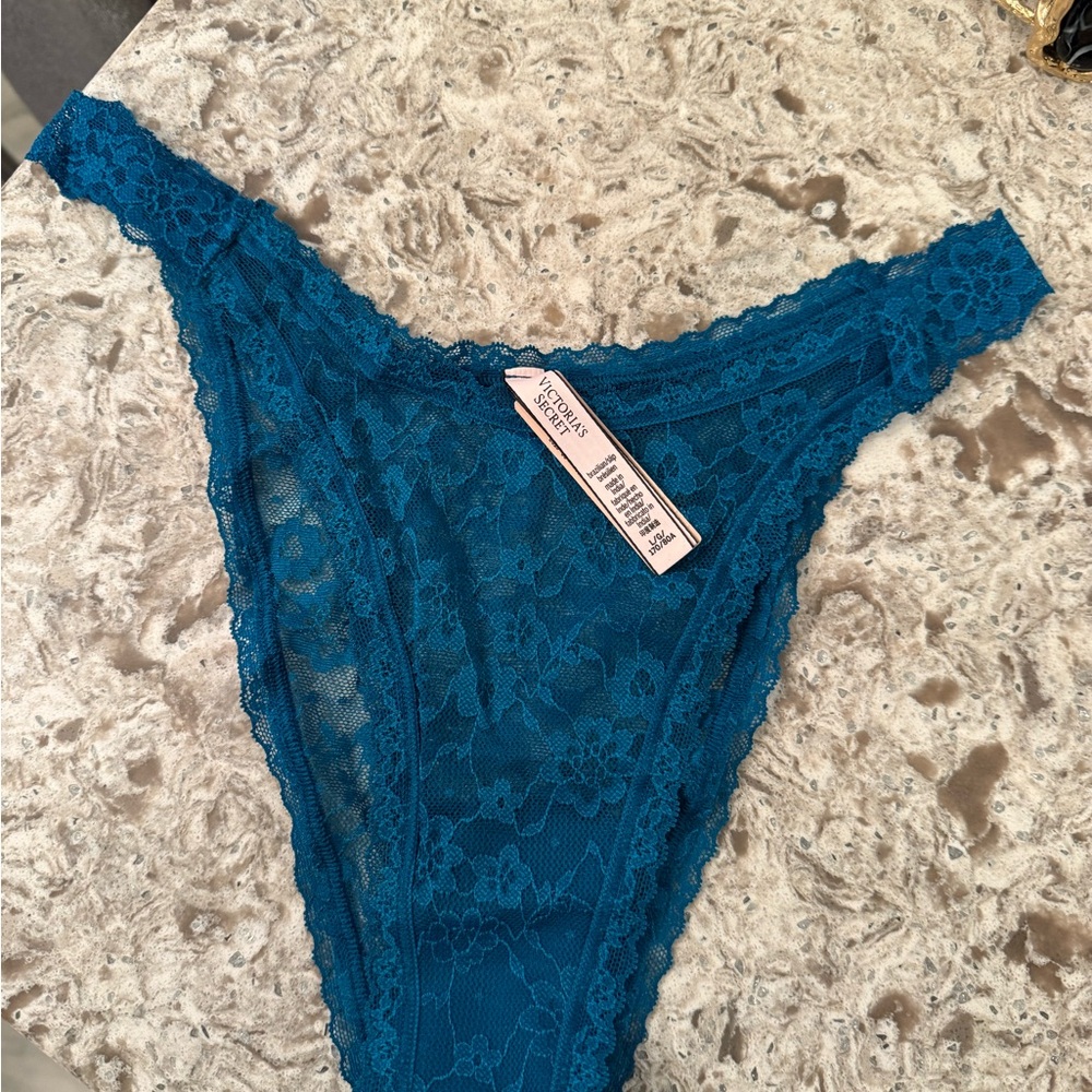 Victoria's Secret Deep Teal Lace Panty